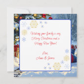 Carte Un garçon et son train de Noël (Dos)