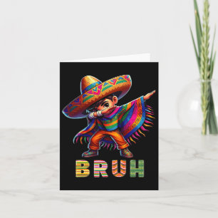 Carte Un garçon mexicain Dabbing Poncho Cinco De Mayo Fu