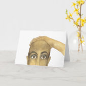 Carte Un gars drôle sans cheveux (Fleur jaune)