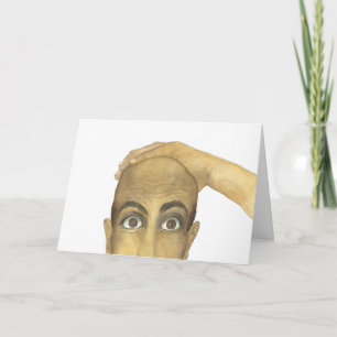 Carte Un gars drôle sans cheveux