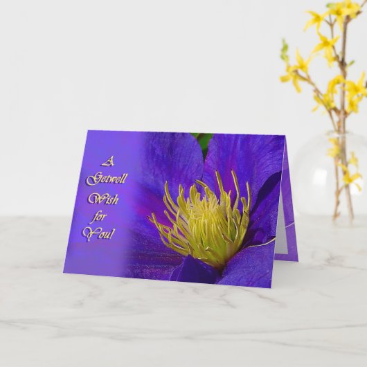 Carte Un Getwell Vous Souhaite (Fleur jaune)