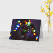 Carte Un Globe de Noël (Fleur jaune)