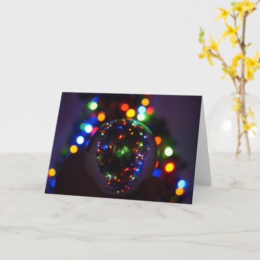 Carte Un Globe de Noël (Fleur jaune)