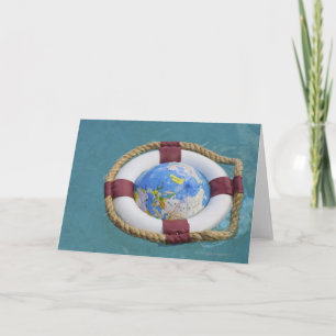 Carte Un globe terrestre flottant
