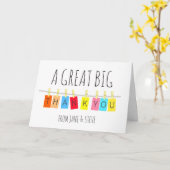 Carte Un Grand Grand Merci, Un Bout Bright Bunting - (Fleur jaune)