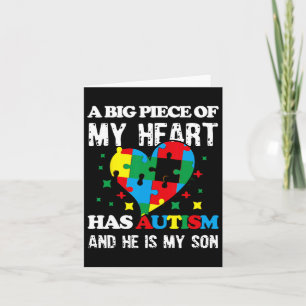 Carte Un Gros Morceau De Mon Coeur A L'Autisme Et C'Est