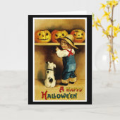 Carte Un Halloween réjouissant (Fleur jaune)