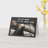 Carte UN HAREM DE PHOQUES POUR VOTRE 40e (Fleur jaune)