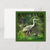 Carte Un héron bleu (Devant / Derrière)