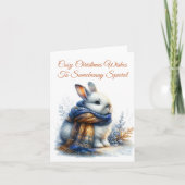 Carte Un Hiver Cosy Souhaite À Un Lapin Spécial (Devant)