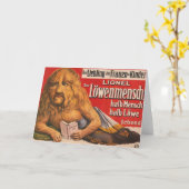 Carte Un Homme Avec Tête Lion Lecture Shakespeare, 1913. (Fleur jaune)