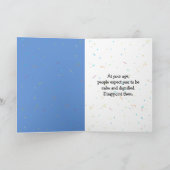 Carte Un homme d'anniversaire sur un ballon de fête (Intérieur)