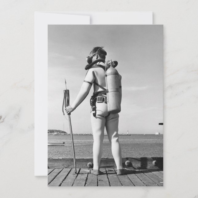 Carte Un homme debout sur la jetée (Devant)