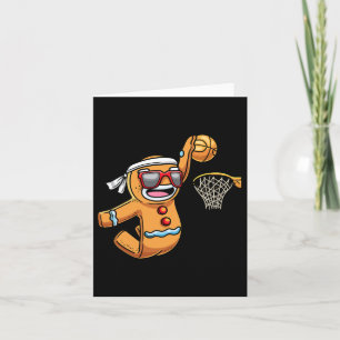 Carte Un homme en pain d'épices joue à Bysketbyll Noël N