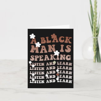 Carte Un Homme Noir Parle Écoutez Et Apprenez Le Noir So