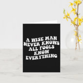 Carte Un Homme Sage Ne Connaît Jamais Tous Les Mensonges (Fleur jaune)