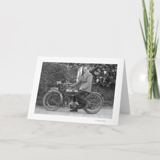 Carte Un homme sur la vieille B.S.A. Moto (Devant)