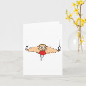 Carte Un Homme Sur Les Bagues De Gymnastique (Fleur jaune)