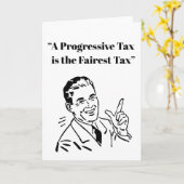 Carte Un impôt progressif est l'impôt le plus juste (Fleur jaune)