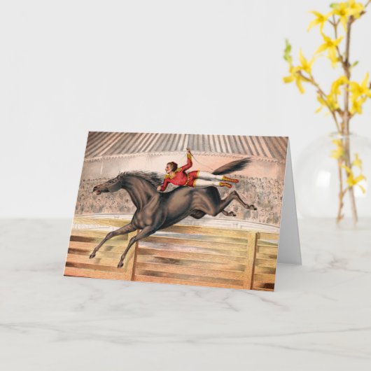 Carte Un Interprète De Cirque À Cheval De Voûte (Fleur jaune)