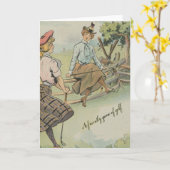 Carte Un jeu amical du golf (Fleur jaune)