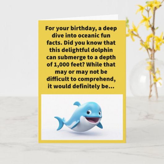 Carte Un Jeu Drôle Difficile À Penser Joyeux Anniversair (Fleur jaune)