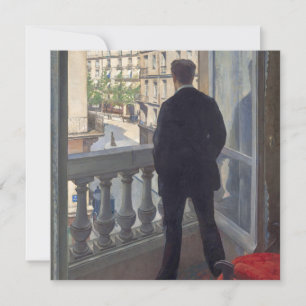 Carte Un jeune homme à sa fenêtre par Gustave Caillebott