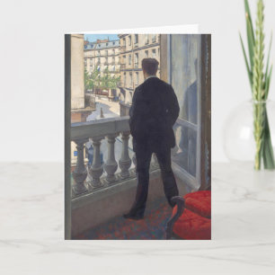 Carte Un jeune homme à sa fenêtre par Gustave Caillebott