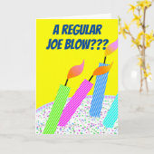 Carte Un Joe régulier Blow Funny Anniversaire (Fleur jaune)