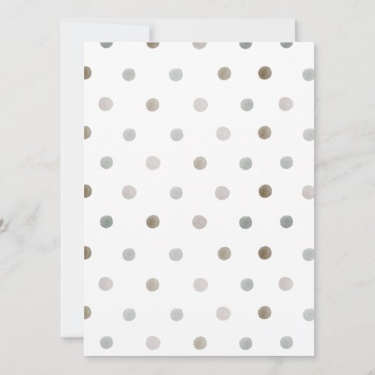 Carte Un joli design de 3 mois avec Dino sur des points  (Dos)