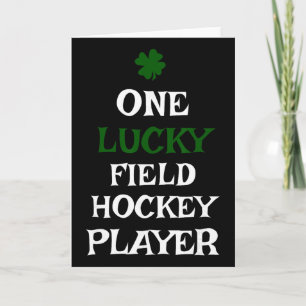 Carte Un joueur de hockey sur gazon chanceux Saint-Patri