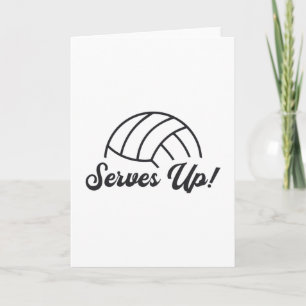 Carte Un Joueur De Volley-ball Sert Un Cadeau De Ball Vo