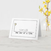 Carte un jour à la fois (Fleur jaune)