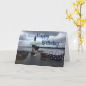 CARTE UN ***JOUR AU LAC*** SOUHAITS D'ANNIVERSAIRE (Fleur jaune)