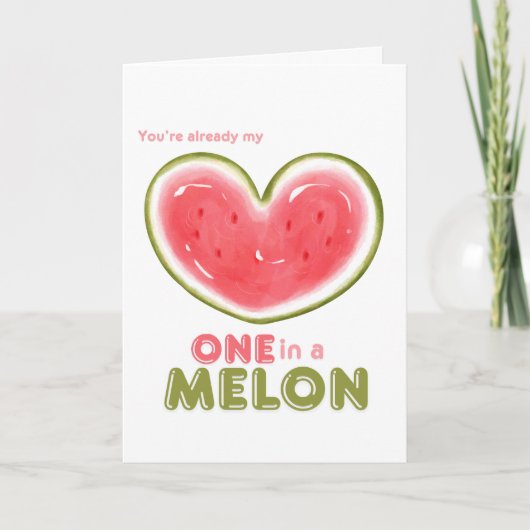 Carte Un jour de la Saint-Valentin avec un melon (Devant)