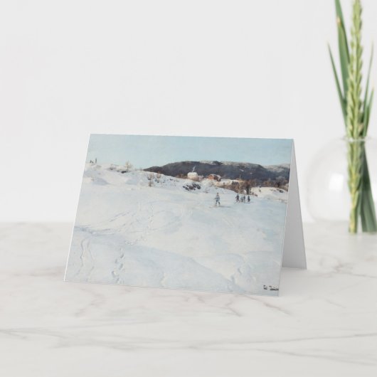 Carte Un jour d'hiver en Norvège, 1886 (Devant)