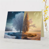 Carte Un jour en hiver (Fleur jaune)