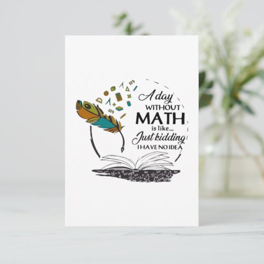 Carte Un jour sans maths (Debout devant)