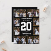 Carte Un joyeux anniversaire 12 Photo Collage (Devant/Arrière en situation)