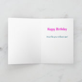 Carte Un joyeux anniversaire amusant (Intérieur)