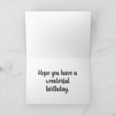 Carte Un joyeux anniversaire au design de cerfs sauvages (Intérieur)