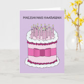 Carte Un joyeux anniversaire aux Philippines Maligayang  (Fleur jaune)