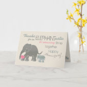 Carte Un joyeux anniversaire d'éléphant Extraordinaire V (Fleur jaune)