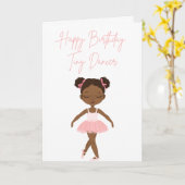Carte Un joyeux anniversaire minuscule danseuse, enfant  (Fleur jaune)