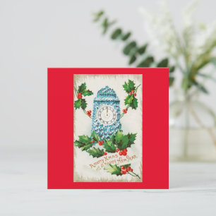 Carte Un joyeux Noël et une joyeuse voiture du Nouvel An