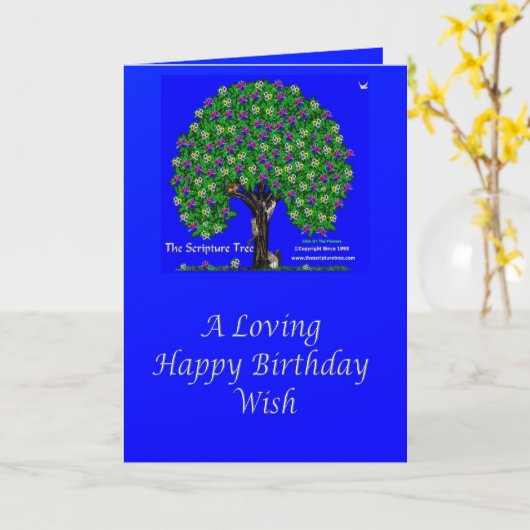 Carte Un Joyeux Souhait D'Anniversaire (Fleur jaune)