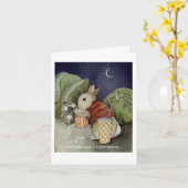 Carte Un lapin profite d'un snack (Fleur jaune)