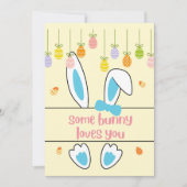 Carte Un lapin t'aime | Blague de Pâques amusante (Devant)