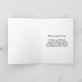 Carte Un lapin te manquera sur la Lune et sur le dos (Intérieur)