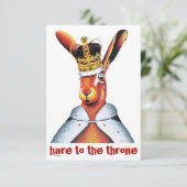 Carte Un lièvre portant une couronne royale (lièvre au t (Debout devant)